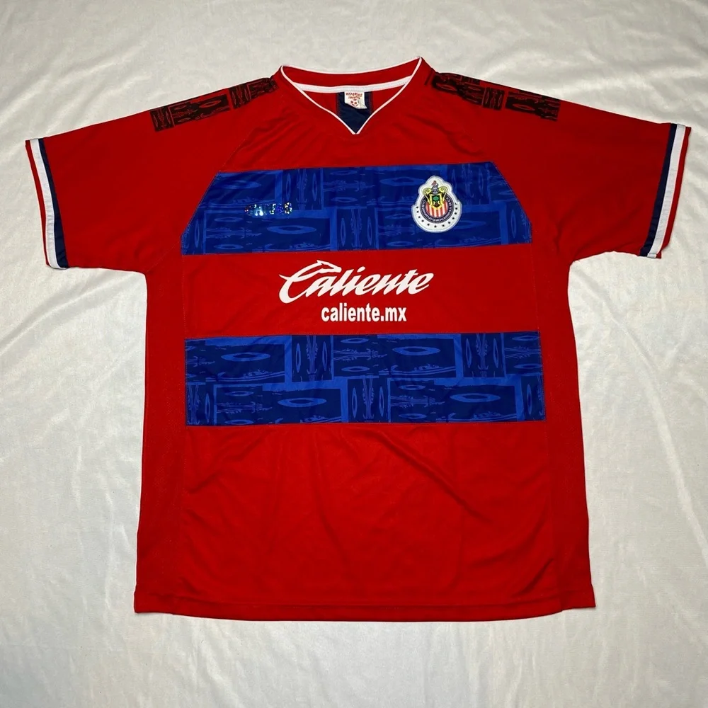 Vintage Chivas Of Guadalajara Caliente Football Soccer‎ Jersey Size Men’s LARGE